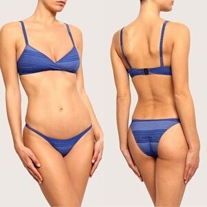 NWT Lisa Marie Fernandez Blue Bikini Set - Size 8/10